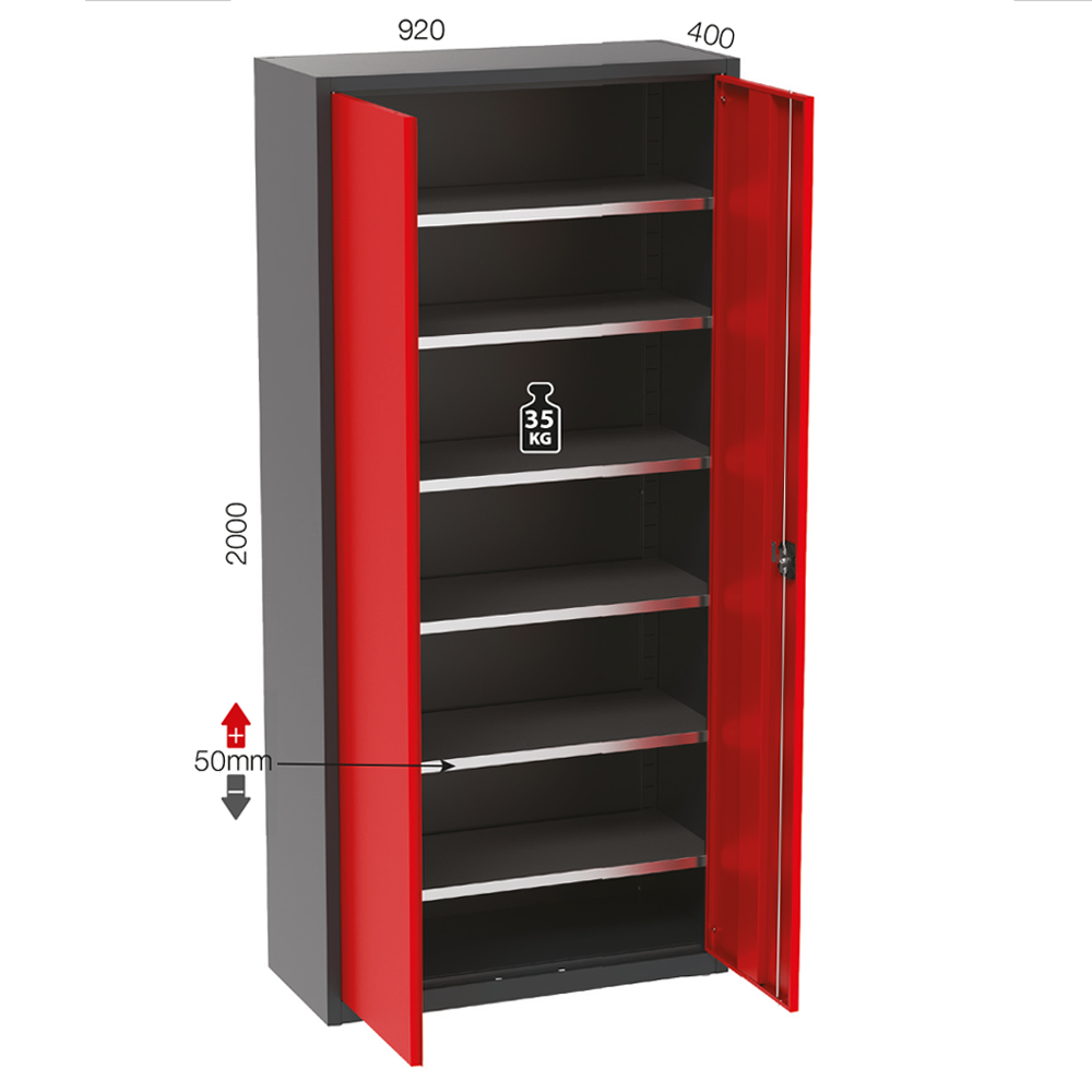 6 shelf material cabinets